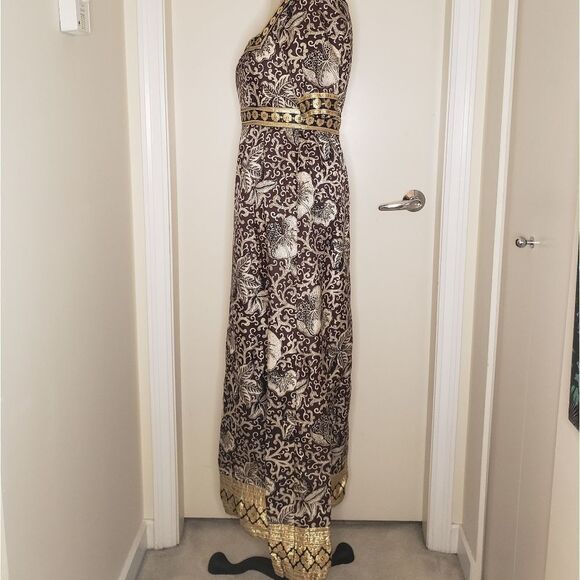 Vintage 60s Jean Varon brocade maxi dress - Picture 2 of 16